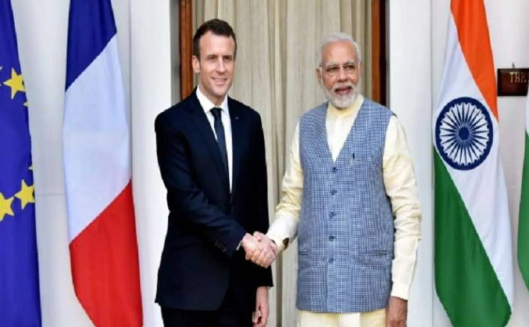 narendra modi - emmanuel macron